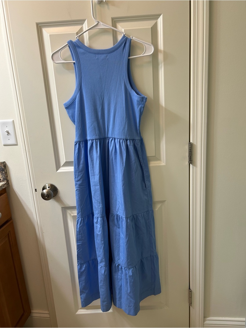 Maurices Sleeveless Periwinkle Blue Tiered Maxi Dress Size Small - Picture 3 of 6